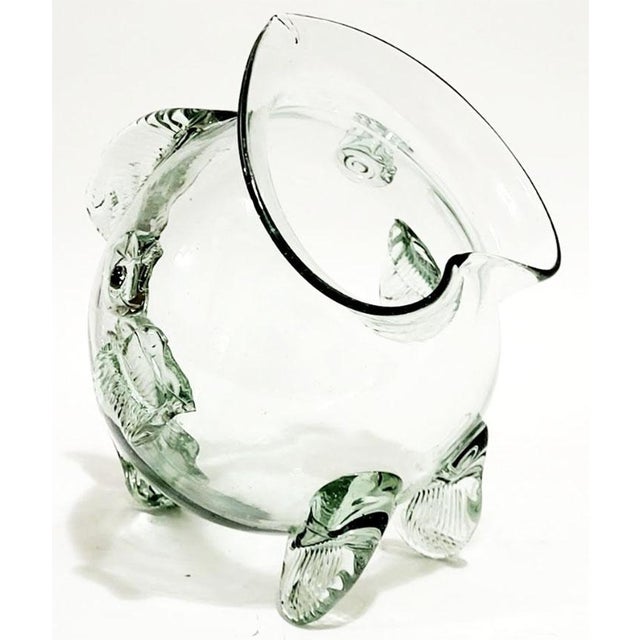 Mid-Century Modern Mid-Century Blenko Style Hand Blown Fish Vase For Sale - Image 3 of 3