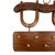 A charming vintage equestrian key holder, handcrafted in solid wood and accented with brass hardware. This rustic wall...