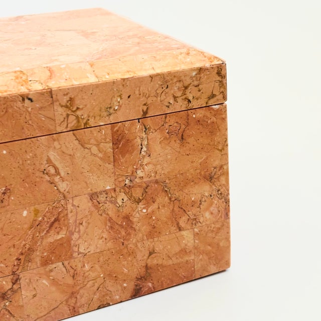Pink Tessellated Pink Stone Box For Sale - Image 8 of 12