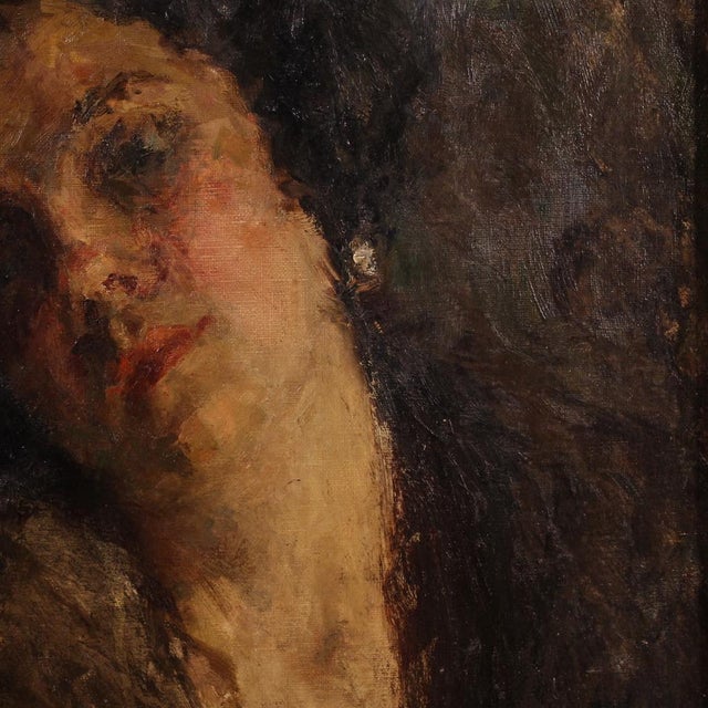 Female Portrait, 1890, Oil on Canvas, Framed For Sale - Image 9 of 16