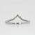 Metal Curved Chevron Diamond Band: Solid 14k Gold, Marquise & Round Wedding Ring, Size 6.75 For Sale - Image 7 of 8