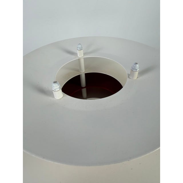 Metal Danish Metal Table Lamp in style of Poul Henningsen, 1980s For Sale - Image 7 of 10