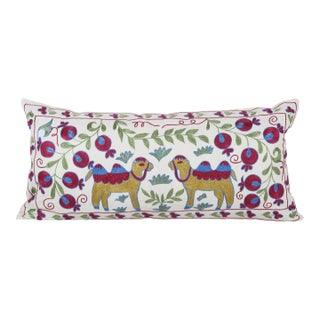 Tashkent Suzani Bedding Pillow Case Made From a 19th Century Suzani For Sale