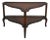 Theodore Alexander Leather Top 2 Tier Mahogany Triangle Table For Sale