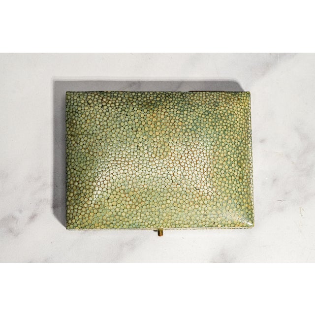A rare and exceptionally refined circa 1900 jeweler’s presentation box, this elegant little case is distinguished by its...