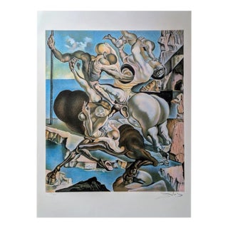 Salvador Dali, Family of Marsupial Centaurs, Hand-Signed Color Lithograph, 1970s For Sale