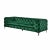 Chester Three-Seater Sofa in Green Velvet by Europa Antiques For Sale - Image 4 of 5
