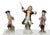 French Antique Germany Porcelain 3 Piece Monkey Orchestra Figurines For Sale - Image 3 of 3