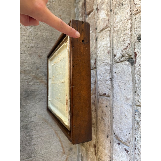 Vintage Textured Art in Original Frame For Sale - Image 15 of 18