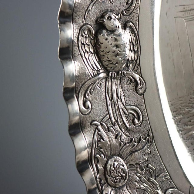 Metal Tray in Silver from G.F.R. For Sale - Image 7 of 11