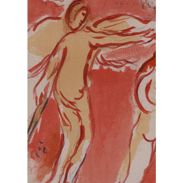 Modern Marc Chagall, Adam et Ève chassés du Paradis, Nude, 1960, Original Lithograph For Sale - Image 3 of 9