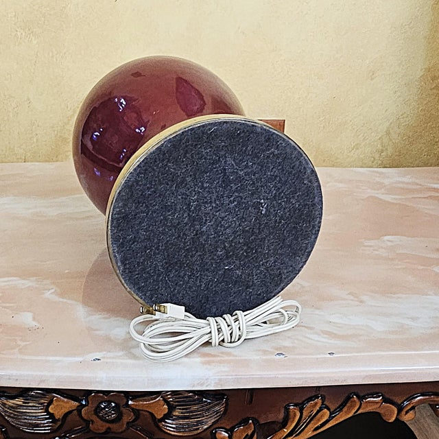 Vintage Chinese Flambe Porcelain Urn Lamp With Dale Tiffany Shade For Sale - Image 10 of 18
