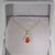 Modern 1.2Ct Padparadscha Sapphire Pendant With Earth-Mined Diamonds: Solid 14k Gold For Sale - Image 3 of 7