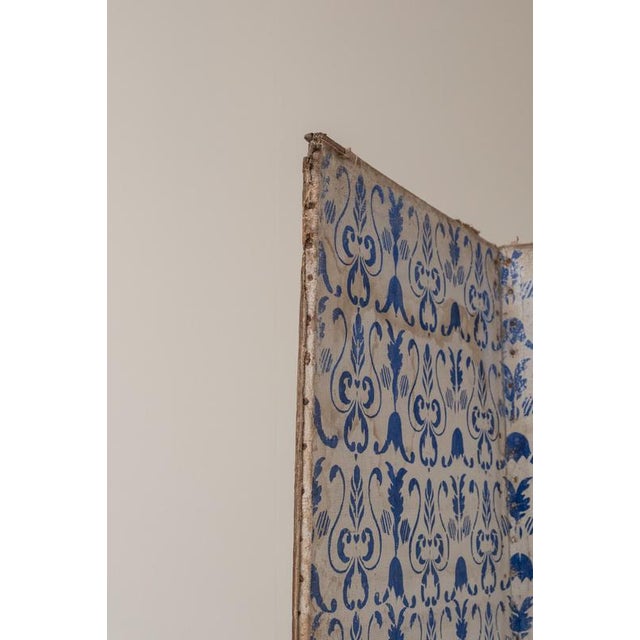 Italian Painted 4-Panel Paravent Screen, 19th Century For Sale - Image 6 of 14