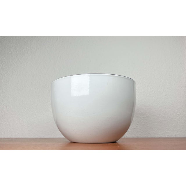 Mid-Century Modern Mid-Century Modern Danish Large White Enamel Bowl, 1960s For Sale - Image 3 of 17