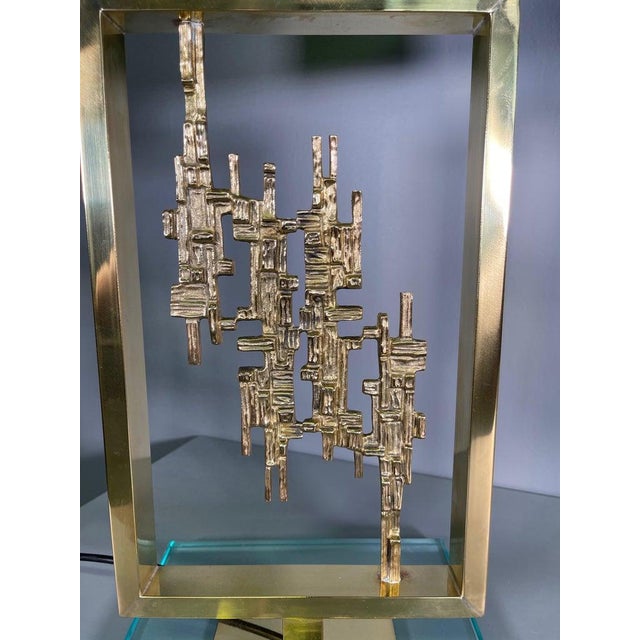 Monumental Lamps in Brass and Carrara Marble, Italy, 1980s, Set of 2 For Sale - Image 4 of 12