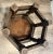Antique English Hexagonal Leather and Oak Stool For Sale In Naples, FL - Image 6 of 9