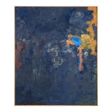 Robert O'Meara Abstract Composition in Blue Oil For Sale