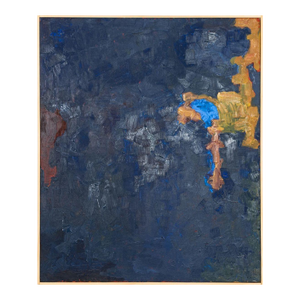 Robert O'Meara Abstract Composition in Blue Oil