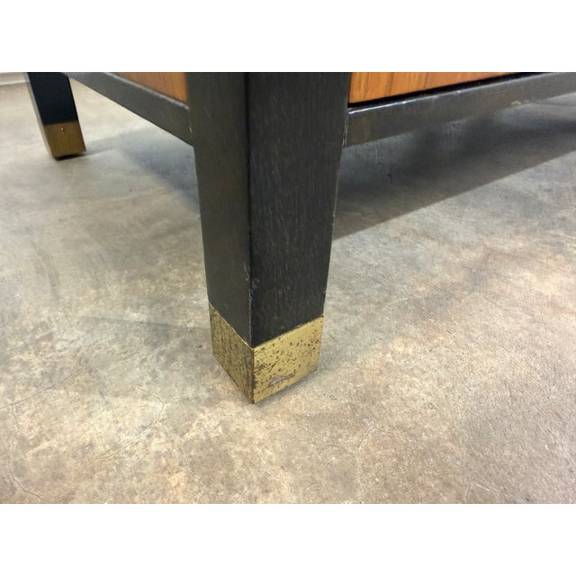 Mid 20th Century Pair of Harvey Probber Ebonized Wood and Brass Nightstands or Side Tables For Sale - Image 9 of 18