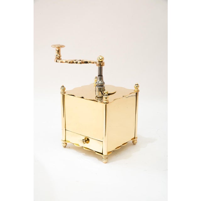 Brass Coffee Grinder Vienna Around 1920s Brass polished