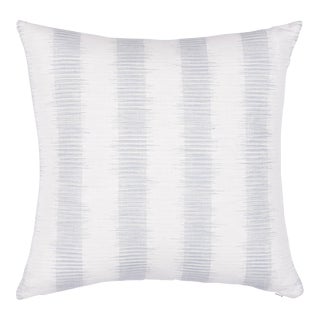 Schumacher Attleboro Ikat 24" Pillow in Mineral For Sale