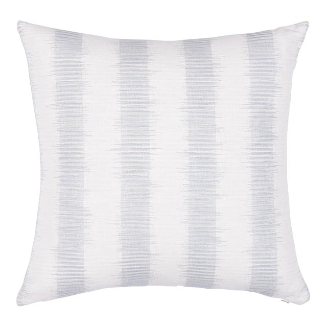 Schumacher Attleboro Ikat 24" Pillow in Mineral For Sale