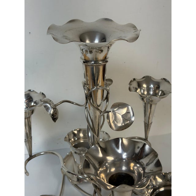 English Edwardian Silver-Plated Epergne by Copper & Fry, 11 -Pieces, Circa 1900 For Sale - Image 15 of 18