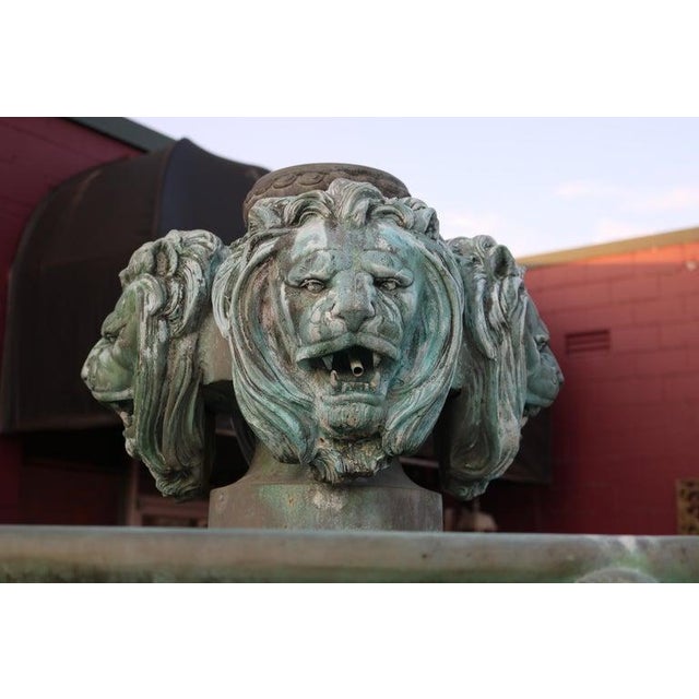 Monumental Classical Greco-Roman Bronze Garden Fountain Life-Sized Females 20th Century For Sale - Image 6 of 18