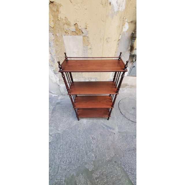 Vintage Shelf Unit in Walnut, 1960s For Sale - Image 4 of 7