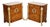 French Empire Style Gold Detailed Burr Walnut Bedsides Nightstands, Set of 2 For Sale