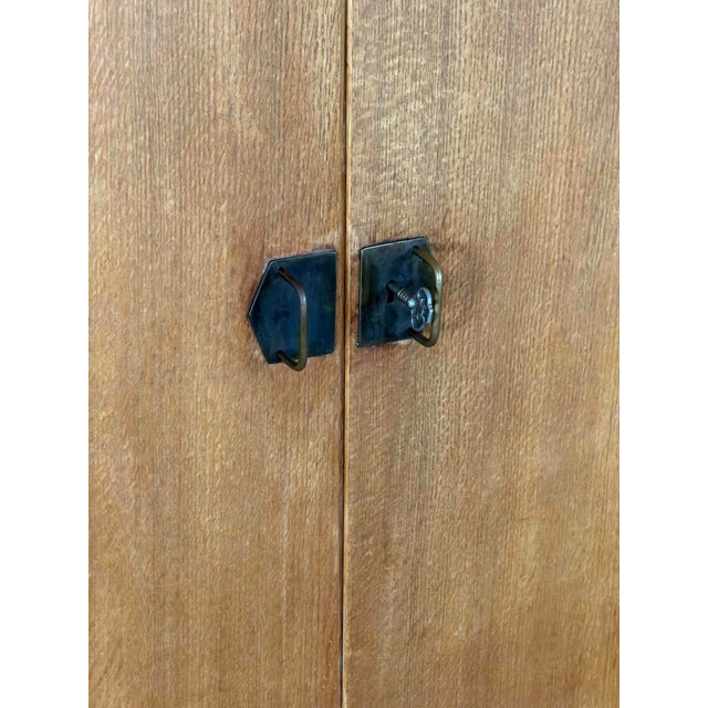 Wood Danish Modern Sideboard in Oak and Brass by Henning Kjærnulf, 1960s For Sale - Image 7 of 12