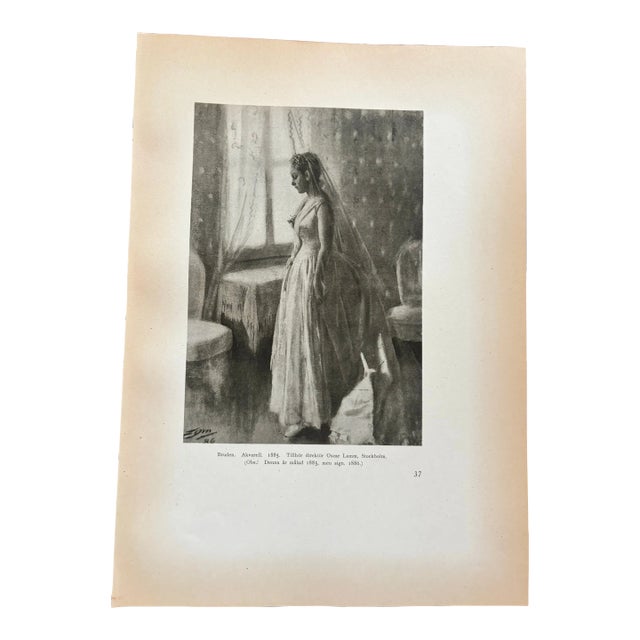 Bride by Anders Zorn. Original Published Lithograph 1928. Sweden For Sale