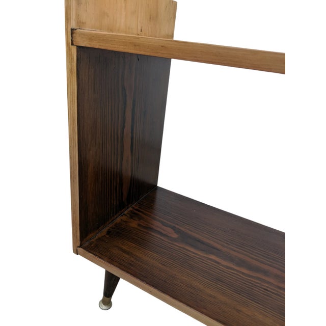 Vintage Mid Century Modern Turntable Record Player and Album Storage Cabinet Side Table For Sale - Image 11 of 13