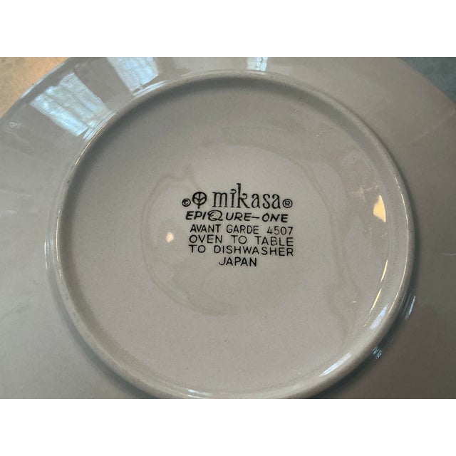 Ceramic Vintage Mikasa Avant Garde 4507 Mid-Century Modern (Mcm) Stoneware Cup and Saucer Set For Sale - Image 7 of 10