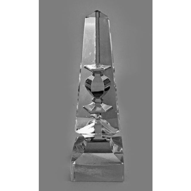 Cut Crystal Obelisk Prism Chairish