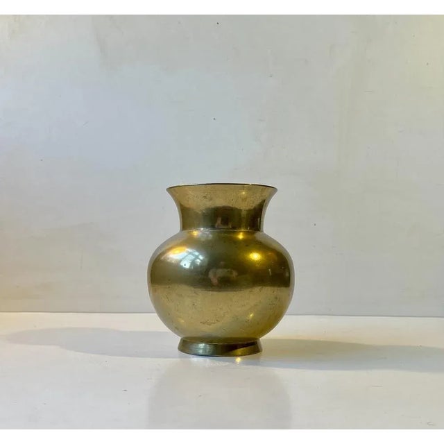 1930s Scandinavian Art Deco Vase in Bronze, 1930s For Sale - Image 5 of 5