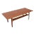 Danish Teak Mid-Century Modern Rectangular Coffee Table with Cane Shelf For Sale