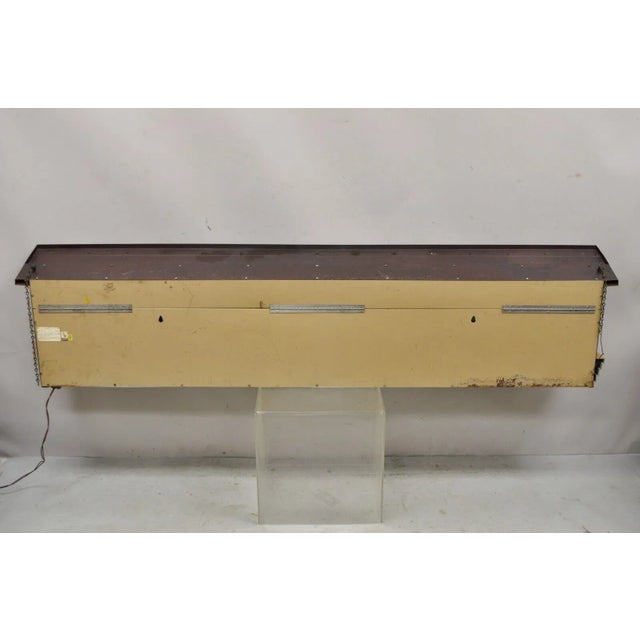 Large 77" Vintage Hamm's Beer Lakeside Plastics Advertising Hanging Lighted Sign For Sale - Image 9 of 13