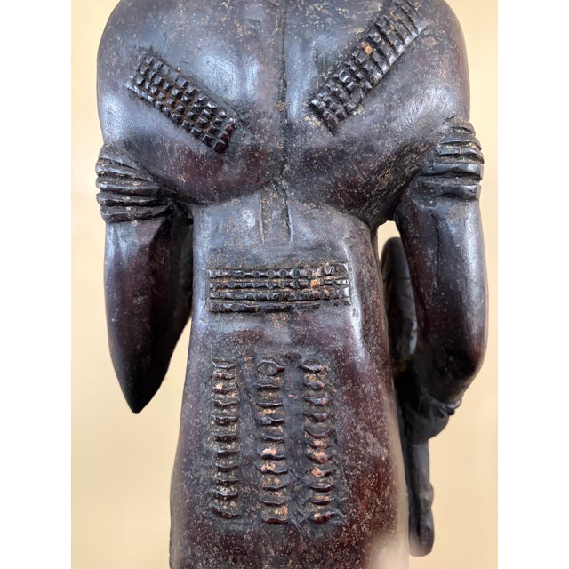 Brown Baule Male Figure 20th Century For Sale - Image 8 of 11