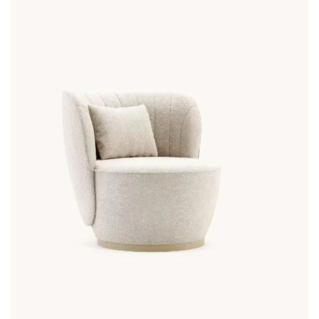 Pearl armchair by domkapa materials: natural ash, bouclé. Dimensions: w 88 x d 82 x h 78 cm. Also available in different...