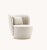 Pearl armchair by domkapa materials: natural ash, bouclé. Dimensions: w 88 x d 82 x h 78 cm. Also available in different...