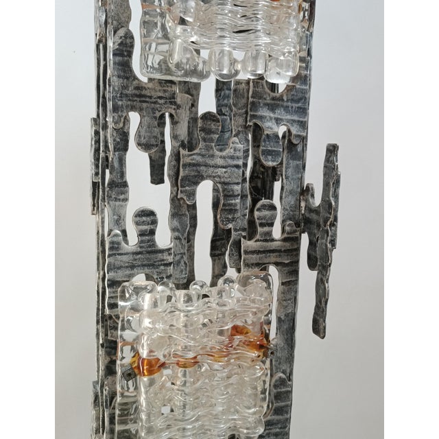 Brutalist Floor Lamp attributed to Albano Poli for Poliarte, 1970s For Sale - Image 6 of 14