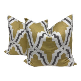 Eastern Accents Niche Geometric Decorative Pillows, Pair For Sale