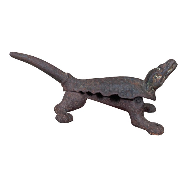 Antique 1800s Cast-Iron Alligator Apothecary Cork-Press For Sale