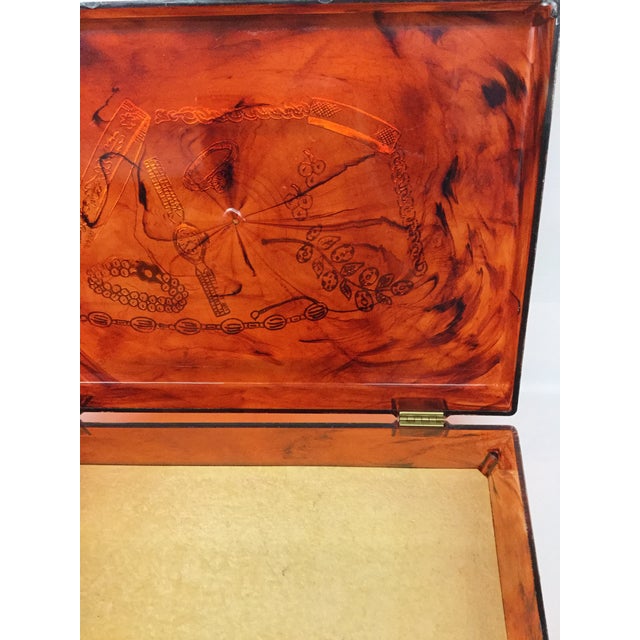 1950s Vintage Tortoise Bakelite Jewelry Box Chairish