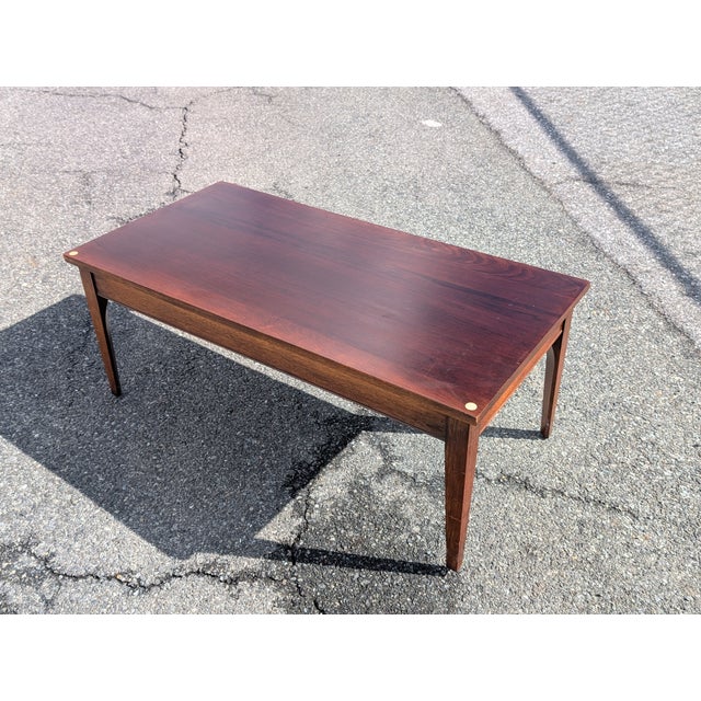 Vintage Craftique Solid Walnut Coffee Table For Sale - Image 17 of 18