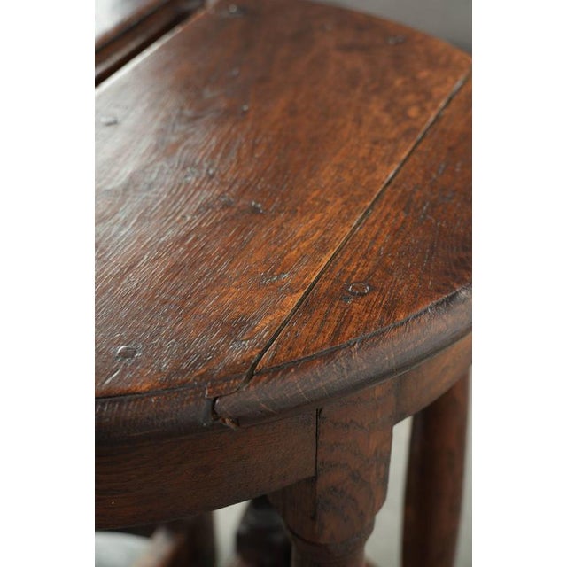 Brown Antique English Side Tables, 1800s, Set of 2 For Sale - Image 8 of 12