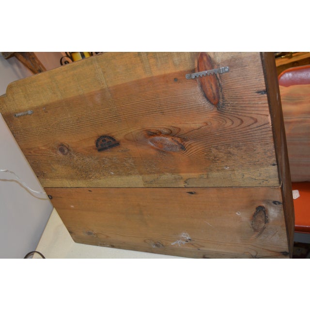 VTG 1921 Furniture CoHandmade Wood Wall Cabinet W/Shelf 6 SML Drawers/2 Cupboards For Sale - Image 10 of 11