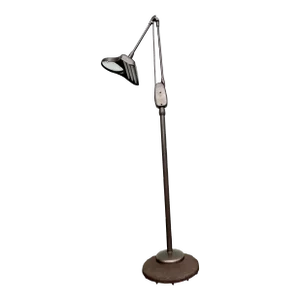 Mid 20th Century Dazor Industrial Articulating Magnifying Floor Lamp